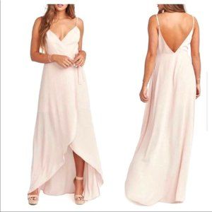 Show Me Your Mumu Mariah Wrap Dress Dusty Blush Crisp